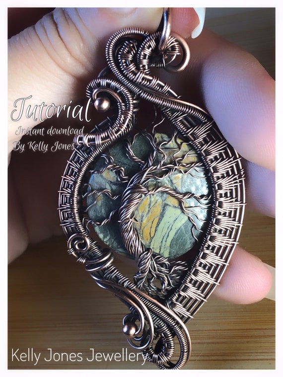 Rowan Frame Pendant With Tree of Life Design Tutorial by Kelly