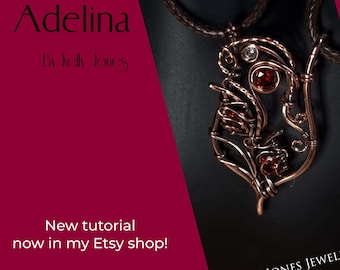 Adelina pendant tutorial by Kelly Jones. An instant download.