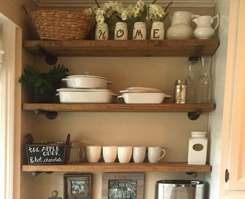 11 25 Rustic Floating Shelf Without Brackets Image 0