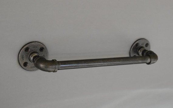 Industrial 36 Towel Bar Rustic Pipe Bathroom Decor Etsy