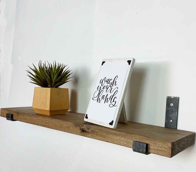 Matte Black J Lip Bracket Floating Shelf Modern Shelving Etsy