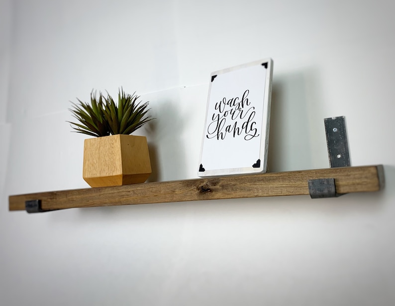 Matte Black J Lip Bracket Floating Shelf Modern Shelving Etsy