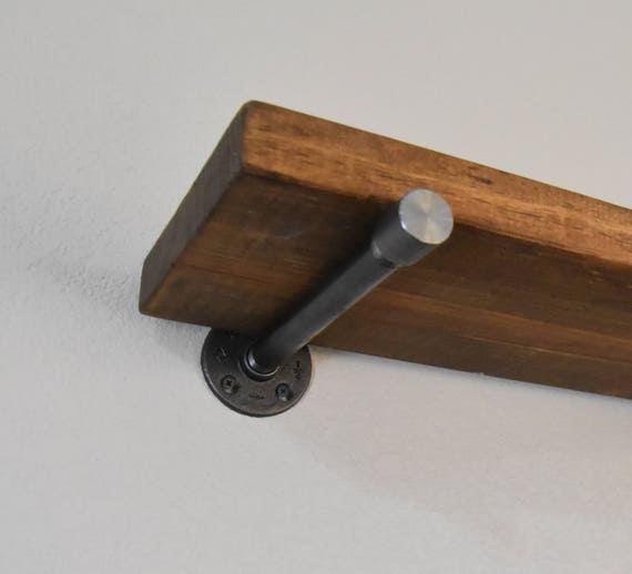 Multi Size Wood Rustic Wall Pipe Brackets For Slabs Image 0