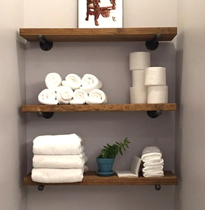7 25 Depth Floating Shelf Rustic Wall Image 0
