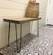 Narrow Farmhouse Bench, 16' long Rustic Wood Hairpin leg console, Entryway Bench, Mid Century Modern Side Table and Bench, Shoe storage 