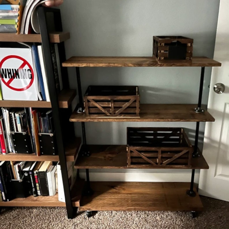 Industrial Rolling Garment Rack: Multiple Shelf Clothing & Shoe Storage image 6