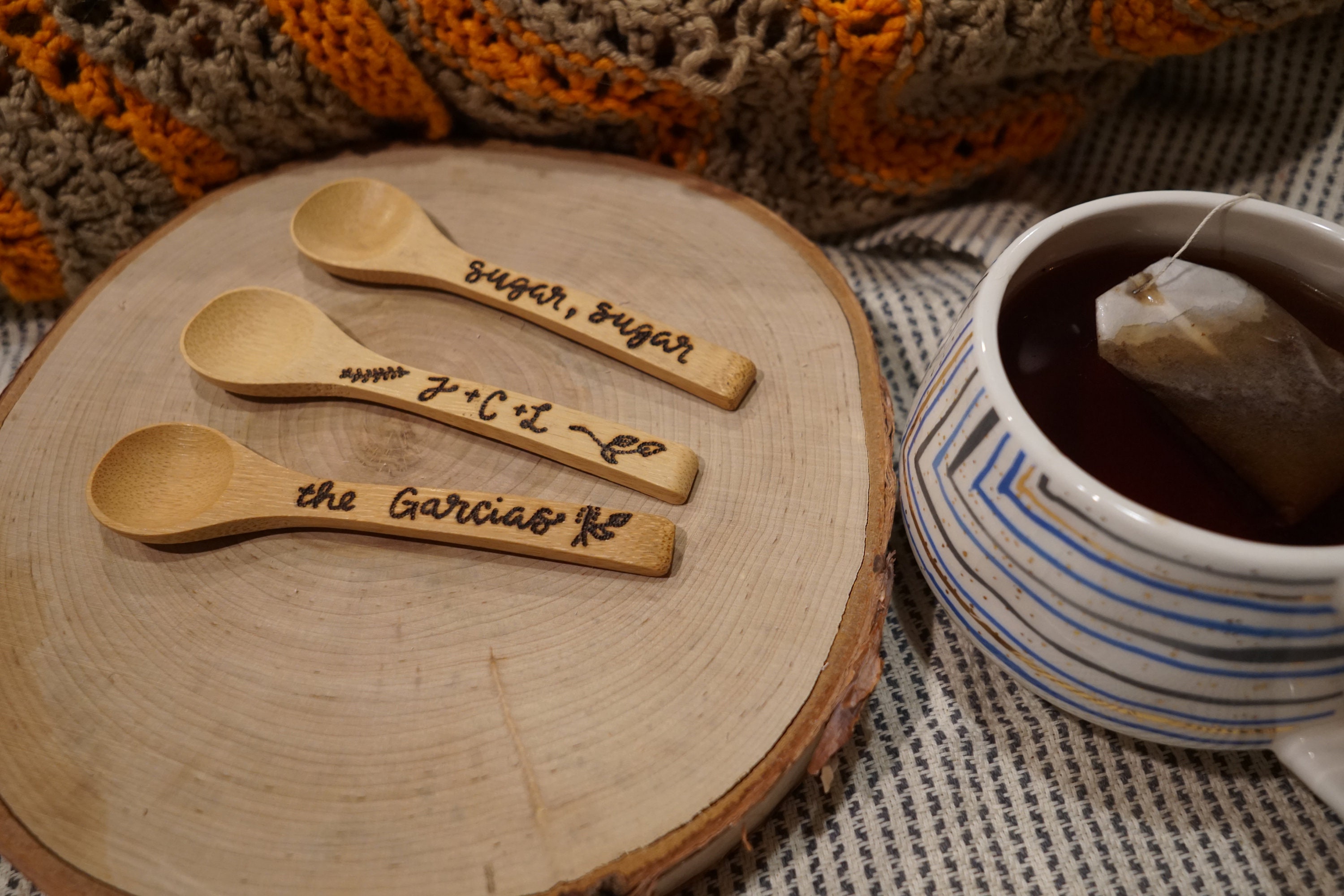 Personalized Wooden Teaspoons Etsy