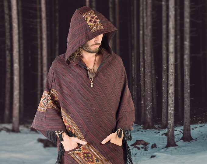 Hooded poncho mens 2025