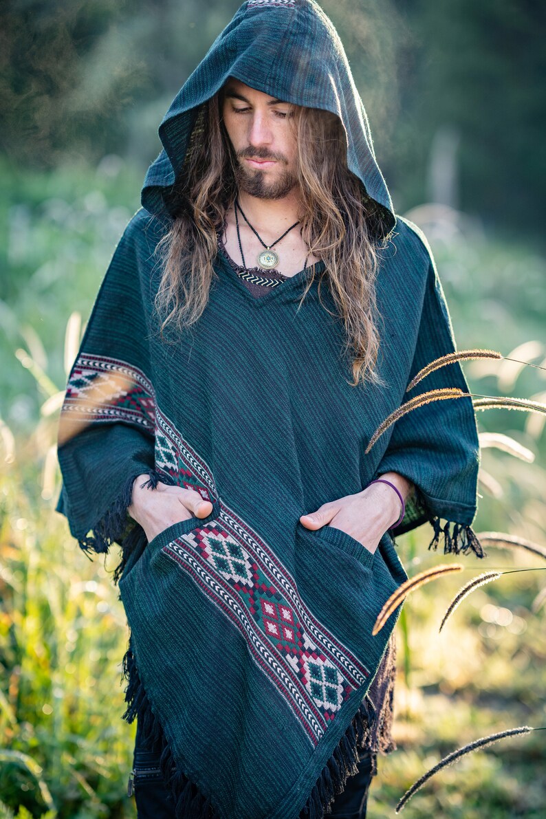 mens hooded poncho towel