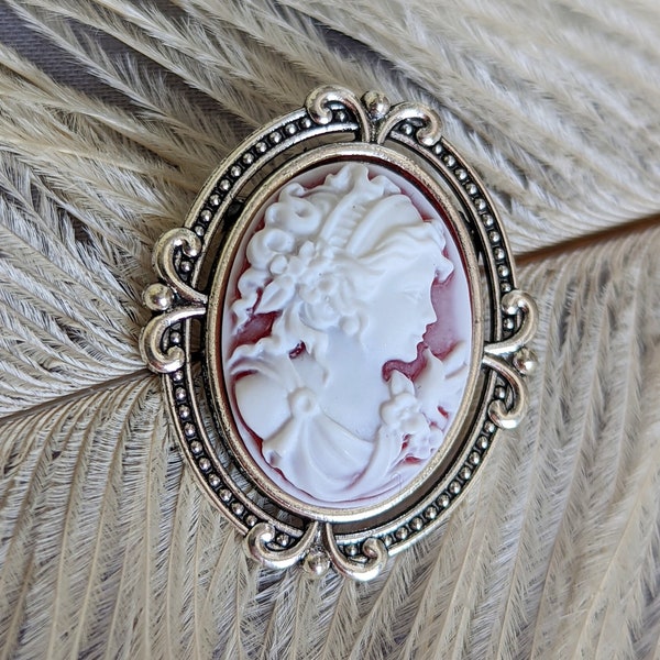 Göttin Cameo Brosche, Vintage Stil Brosche, Cameo Schmuck, Einzigartiges Geschenk, Viktorianischer Schmuck