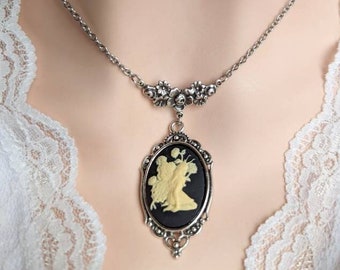 Fairy Cameo necklace, Woodland Fairy pendant, Mythical creatures, Fantasy jewelry, Fairycore jewelry, Faerie jewelry, Fae jewelry, Magical