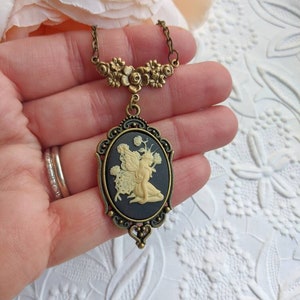 Fairy Cameo necklace, Woodland Fairy pendant, Mythical creatures, Fantasy jewelry, Fairycore jewelry, Faerie jewelry, Fae jewelry, Magical