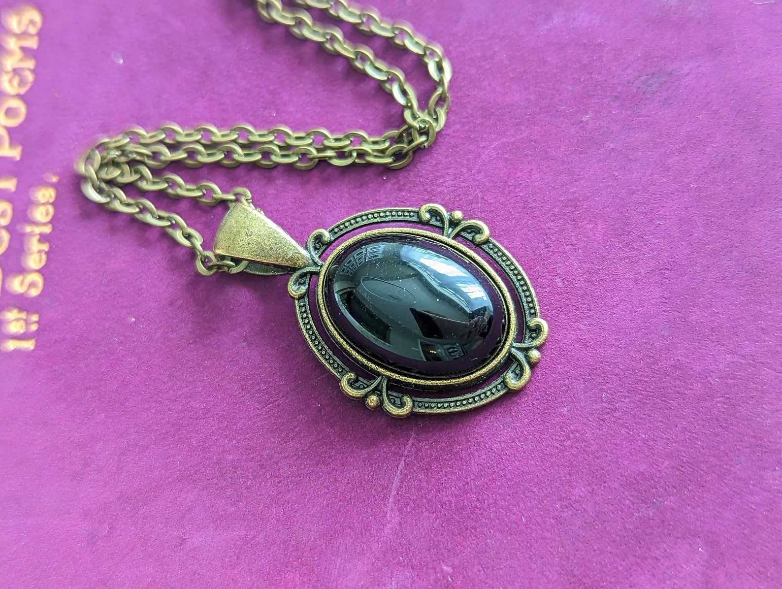 Obsidian Necklace Obsidian Pendant Crystal Jewelry Black Etsy Canada