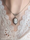 Goddess Cameo Necklace, Victorian Cameo Necklace, Goddess Necklace, Vintage Style Jewelry, Vintage Wedding Necklace, Shabby Chic Jewelry