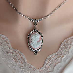 Cameo Necklace, Victorian Cameo Necklace, Goddess necklace, Vintage Style Cameo Necklace, Vintage Wedding Necklace, Shabby Chic Jewelry image 3