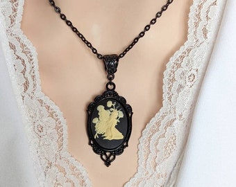 Fairy Cameo necklace, Woodland Fairy pendant, Mythical creatures, Fantasy jewelry, Fairycore jewelry, Faerie jewelry, Fae jewelry, Magical