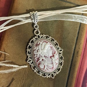 Cameo Necklace with Ribbon Choker, Cameo Jewelry, Victorian Bridal Jewelry, Unique Gifts for Women image 2