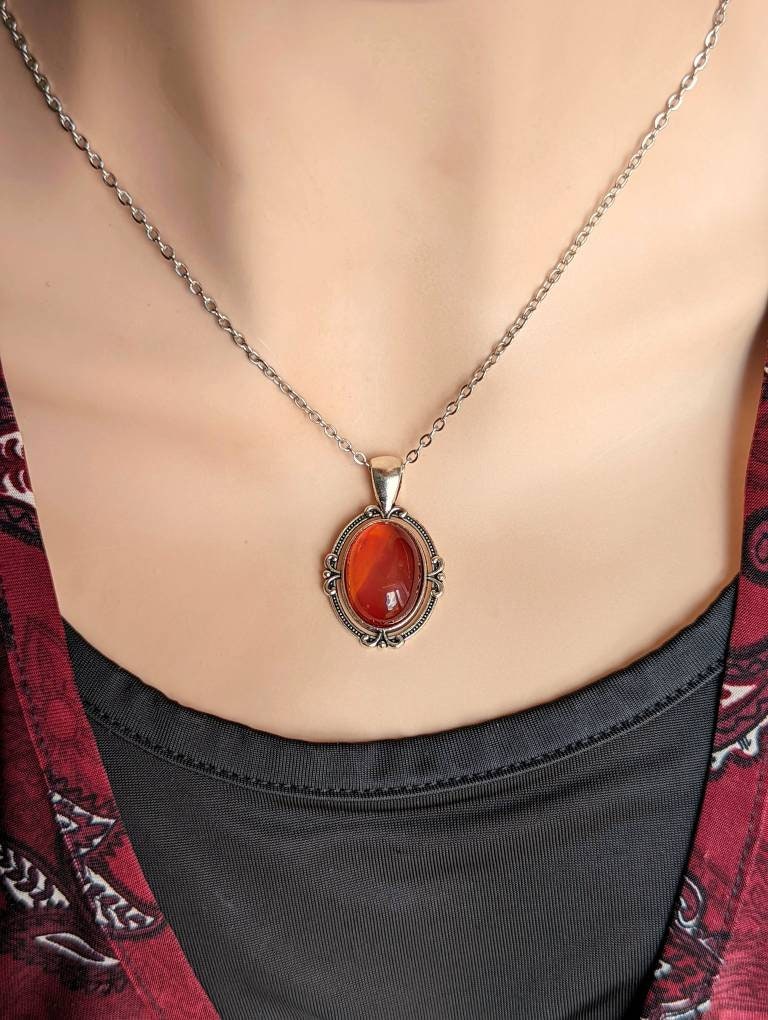 Carnelian Necklace - Etsy Canada