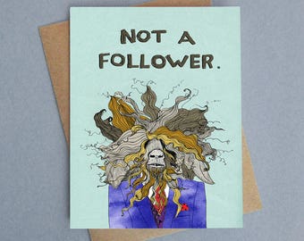 Not a follower sheep A6 greeting card blank