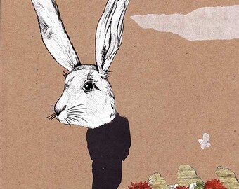 Carl rabbit 8x10 art print