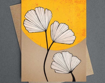 Ginkgo blank card