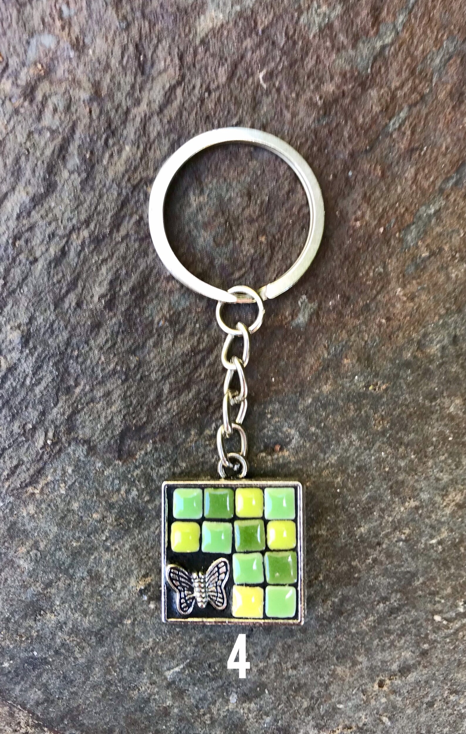 Mosaic Keychain/mosaic Butterfly Keychain/butterfly Key Etsy