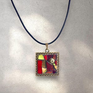 Stained Glass Mosaic Necklace | Boho Necklace