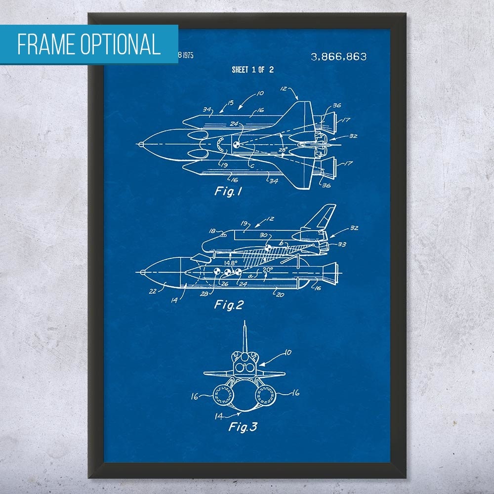 NASA Enterprise Space Shuttle Poster Print Astronaut Gift | Etsy