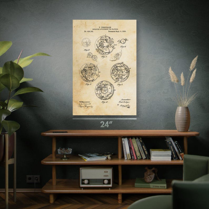 Watch Repeating Mechanism Patent Art Print: Watchmaker Gift, Jewelry Store Art image 4