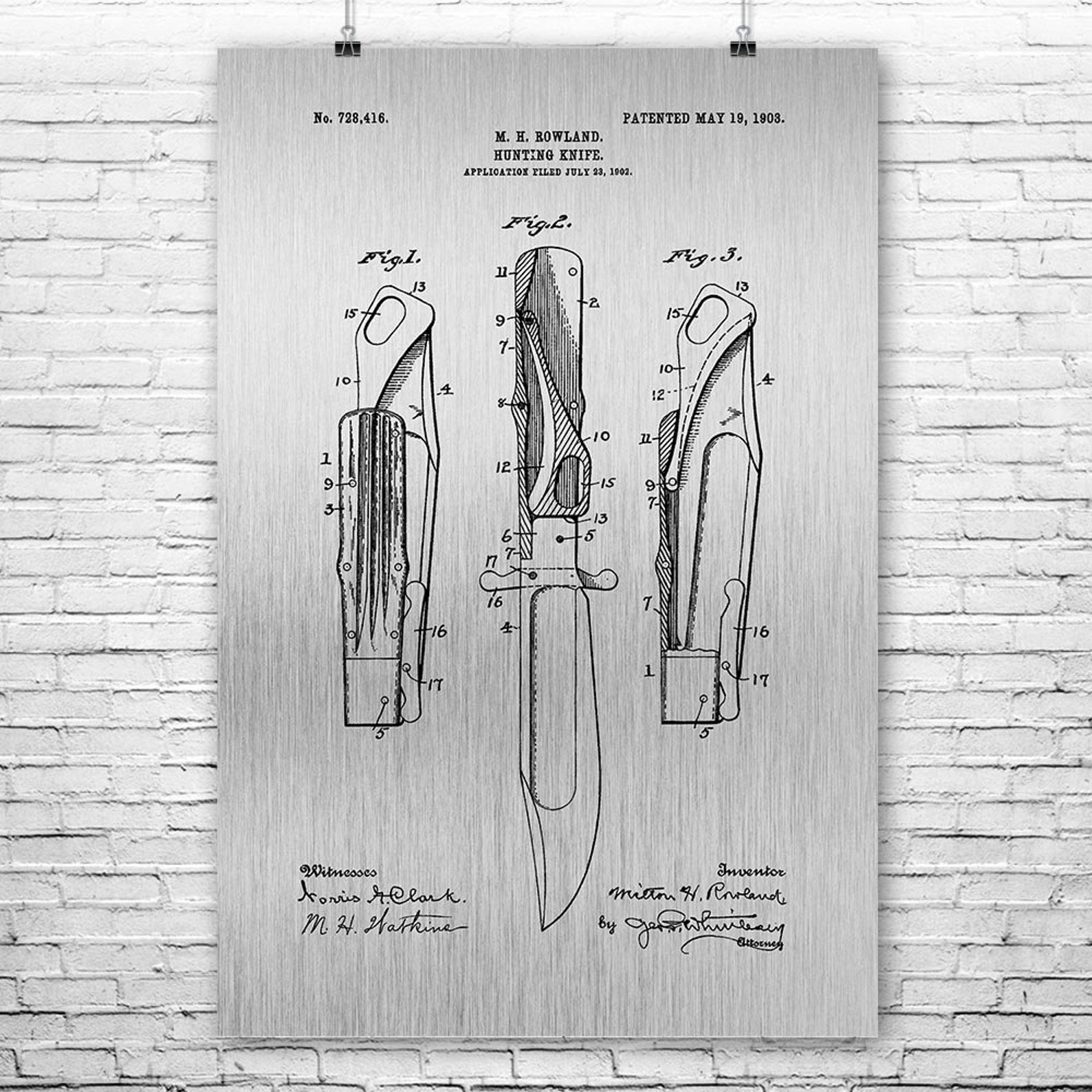Hunting Knife Poster Print Knife Maker Gift Knife Art Print Etsy