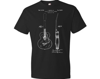 Acoustic Guitar Shirt, Guitarist Gift, Guitar Apparel, Musician Gift, Guitar T Shirt, Guitar Player Gift, Classical Guitar Tee, Retro Guitar