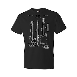 Bass Guitar Patent Shirt, Bass Player Gift, Guitar Shirt, Musician Gift ...
