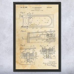 Pinball Tilt Mechanism Patent Wall Art | Poster, Canvas or Framed | Pinball Wall Art, Retro Gaming Gift, Pinball Gift, Arcade Decor