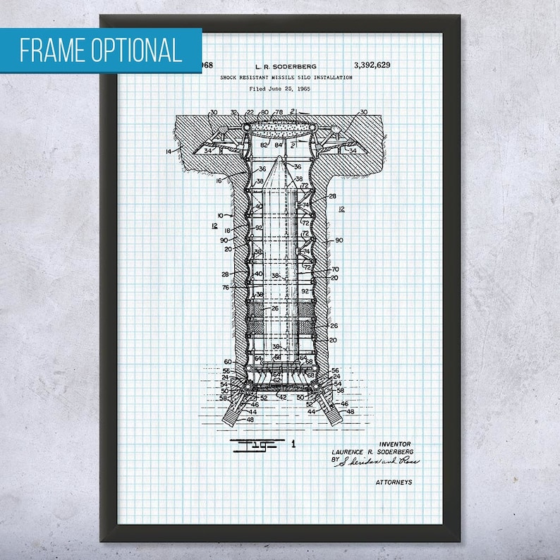 Missile Silo Poster Print Military Gift Launch Facility Icbm Missile Cold War