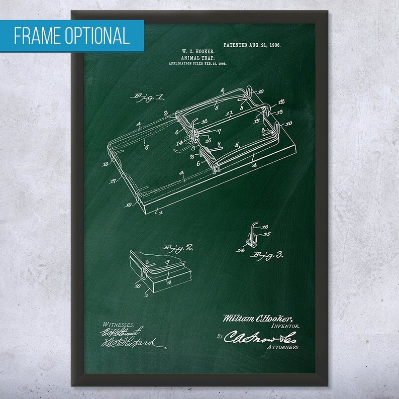 Dog Catcher Gift Animal Control Gift Exterminator Gift Veterinarian Gift Pest Control Art Mouse Trap Poster Print Mousetrap Blueprint