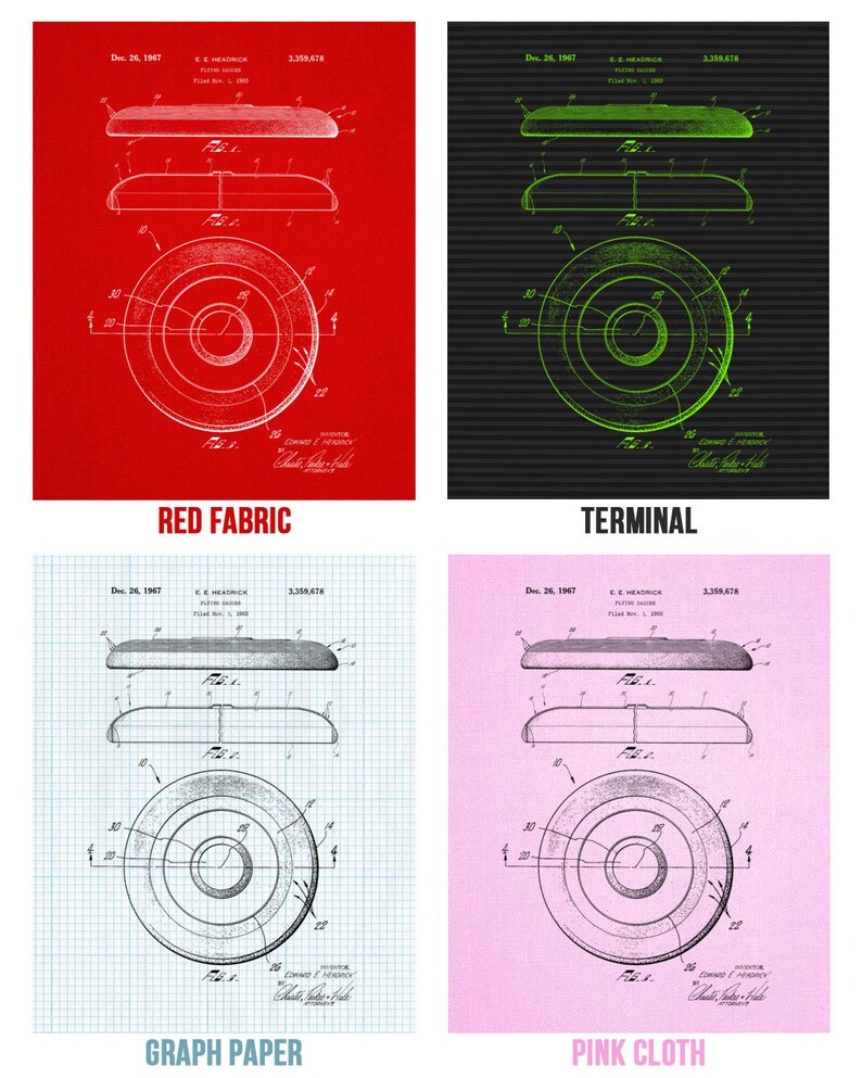 Disc Golf Patent Prints Set of 2 Disc Golf Gifts Disc Golf Etsy