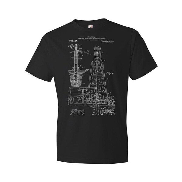 Oil Drilling Rig Shirt, Rig Worker, Roughneck Gift, Oil Industry Tee, Oil Well Blueprint, Energy Contractor, Oil Wife Gift, Contractor Gifts