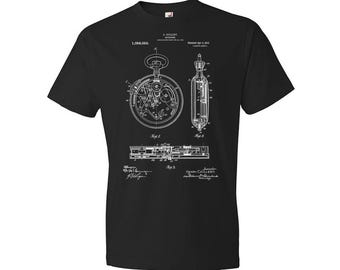 Pocket Watch Patent T-Shirt: Watchmaker Gift, Jewelry Shop Shirt