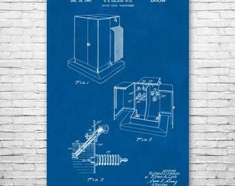 Transformer Box Poster Print, Technician Gift, City Worker, Electrician Gift, Electrical Worker, Powerline Technician, Power Plant Art