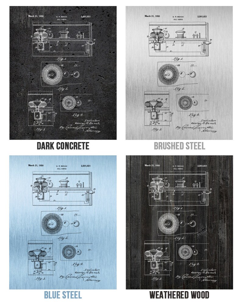Pinball Blueprint Arcade Wall Art Gamer Gift Pinball Bumper Poster Print Video Game Art Pinball Gift Game Room Art Pinball Parts Art