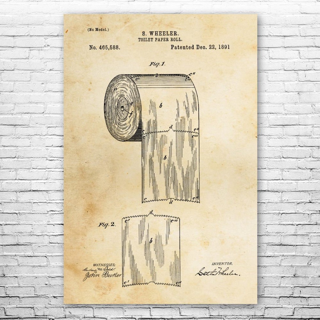 Toilet Paper Roll Poster Print, Bathroom Decor, Plumber Gift, Restroom ...