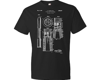 Rocket Nozzle Patent T-Shirt: Military Shirt, Engineer Gift