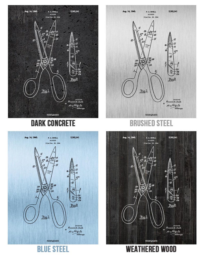 Framed Scissors Wall Art Print Barber Shop Hair Salon Etsy