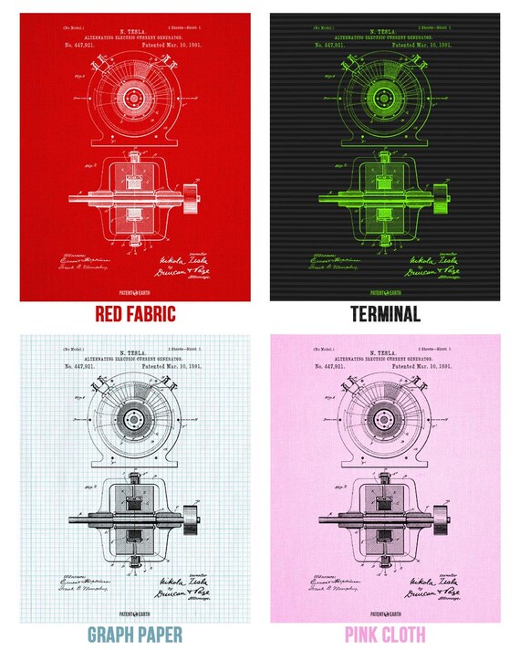 Tesla Alternating Electric Current Generator Poster Prints Engineering Student