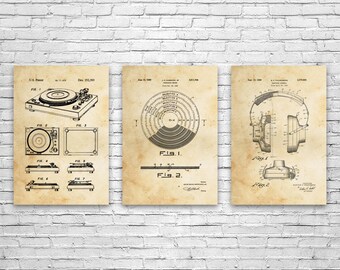 Hip Hop DJ Posters Set of 3, Dj Gifts, Recording Studio, Producer, Music Lover Gift, Vinyl Record, Spinning, Audiophile, Home Entertainment