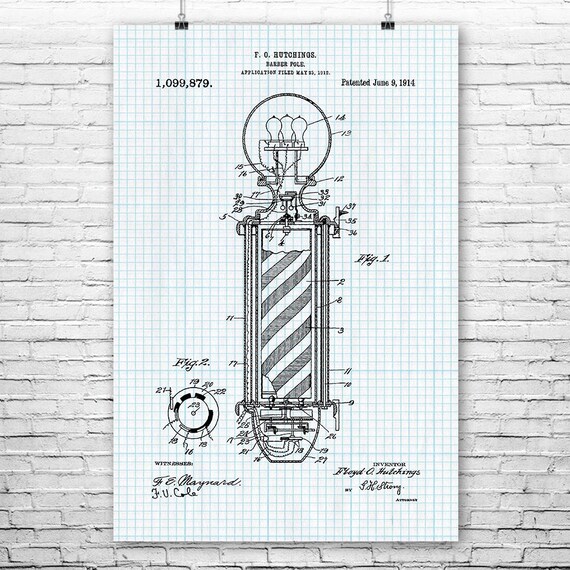 Barber Pole Poster Print Barber Gift Hair Stylist Etsy