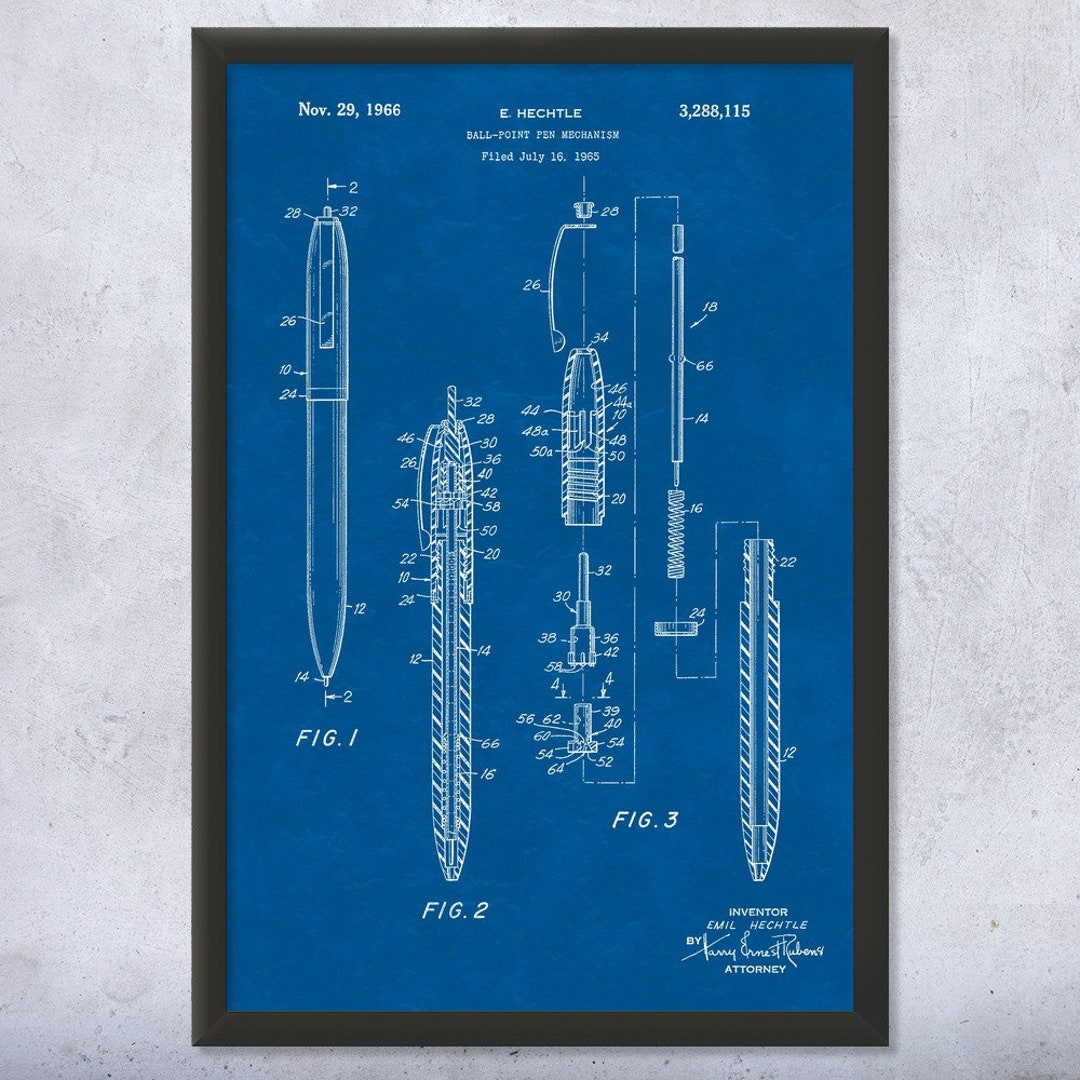 Framed Ballpoint Pen Wall Art Print Journalist Gifts Office Etsy