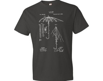 Elliptical Umbrella T-Shirt, Umbrella Design, Umbrella Patent, Umbrella Art, Umbrella Gift, Patent Art, Patent T-shirt, Patent Print