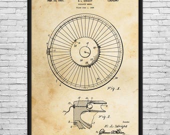 Roulette Wheel Patent Art Print: Casino Decor, Vegas Art