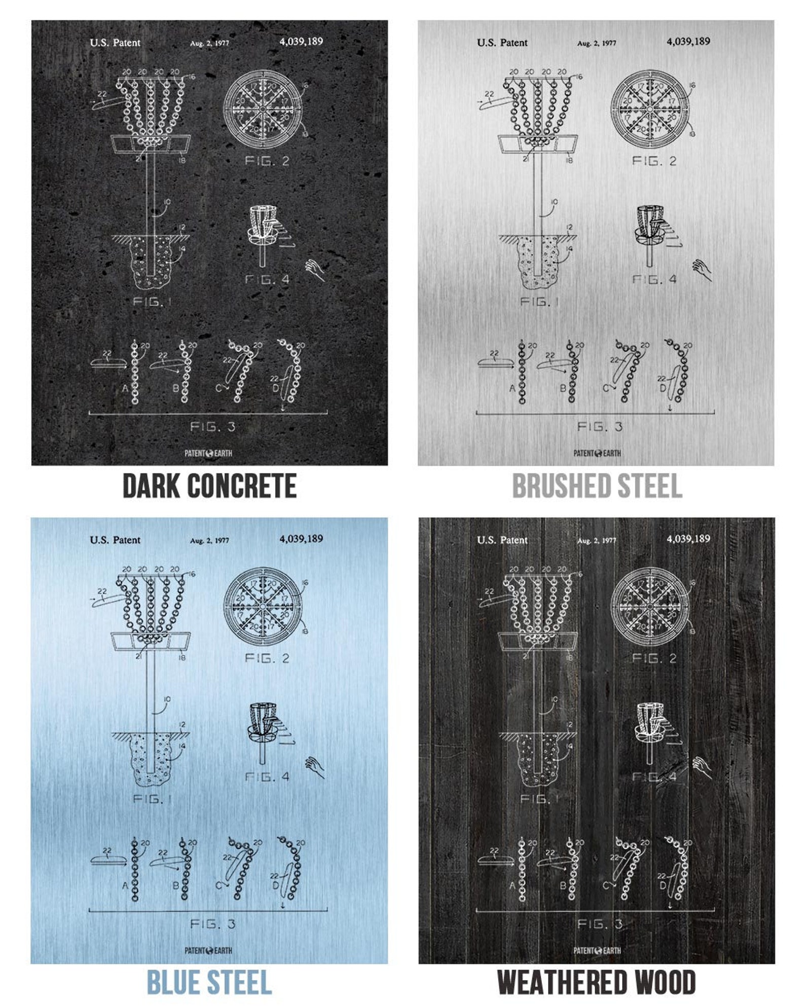 Framed Disc Golf Goal Wall Art Print Disc Golf Gift Disc Etsy